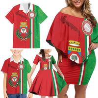 Italy Apulia Family Matching Off Shoulder Short Dress and Hawaiian Shirt Map Of Apulia With Coat Of Arms LT19