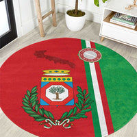 Italy Apulia Round Carpet Map Of Apulia With Coat Of Arms - Wonder Print Shop