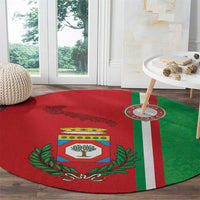 Italy Apulia Round Carpet Map Of Apulia With Coat Of Arms - Wonder Print Shop