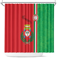 Italy Apulia Shower Curtain Map Of Apulia With Coat Of Arms - Wonder Print Shop