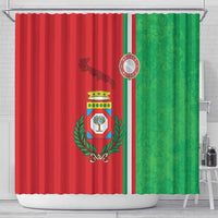 Italy Apulia Shower Curtain Map Of Apulia With Coat Of Arms - Wonder Print Shop