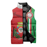 Italy Apulia Sleeveless Puffer Jacket Map Of Apulia With Coat Of Arms LT19