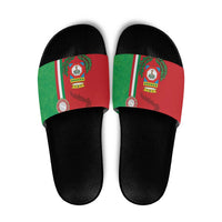 Italy Apulia Slide Sandals Map Of Apulia With Coat Of Arms - Wonder Print Shop