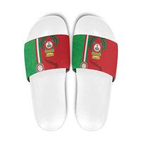 Italy Apulia Slide Sandals Map Of Apulia With Coat Of Arms - Wonder Print Shop