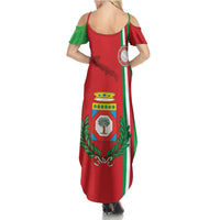 Italy Apulia Summer Maxi Dress Map Of Apulia With Coat Of Arms LT19