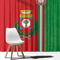 Italy Apulia Window Curtain Map Of Apulia With Coat Of Arms - Wonder Print Shop