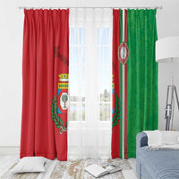 Italy Apulia Window Curtain Map Of Apulia With Coat Of Arms - Wonder Print Shop