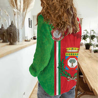 Italy Apulia Women Casual Shirt Map Of Apulia With Coat Of Arms LT19