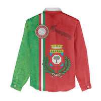Italy Apulia Women Casual Shirt Map Of Apulia With Coat Of Arms LT19