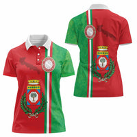 Italy Apulia Women Polo Shirt Map Of Apulia With Coat Of Arms LT19