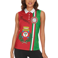 Italy Apulia Women Sleeveless Polo Shirt Map Of Apulia With Coat Of Arms LT19