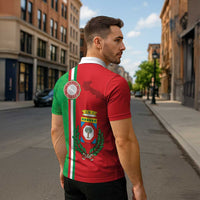 Italy Apulia Zipper Polo Shirt Map Of Apulia With Coat Of Arms LT19