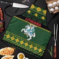 Lithuania Christmas Apron Coat Of Arms Linksmu Kaledu - Wonder Print Shop