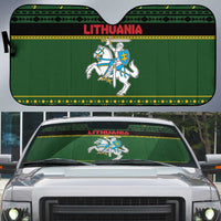 Lithuania Christmas Auto Sun Shade Coat Of Arms Linksmu Kaledu - Wonder Print Shop