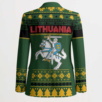 Lithuania Christmas Blazer Coat Of Arms Linksmu Kaledu - Wonder Print Shop