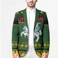 Lithuania Christmas Blazer Coat Of Arms Linksmu Kaledu - Wonder Print Shop