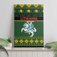 Lithuania Christmas Canvas Wall Art Coat Of Arms Linksmu Kaledu - Wonder Print Shop