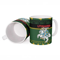 Lithuania Christmas Ceramic Mug Coat Of Arms Linksmu Kaledu - Wonder Print Shop
