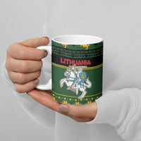 Lithuania Christmas Ceramic Mug Coat Of Arms Linksmu Kaledu - Wonder Print Shop