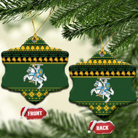 Lithuania Christmas Ceramic Ornament Coat Of Arms Linksmu Kaledu - Wonder Print Shop