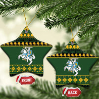 Lithuania Christmas Ceramic Ornament Coat Of Arms Linksmu Kaledu - Wonder Print Shop