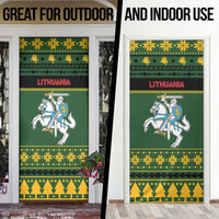Lithuania Christmas Door Cover Coat Of Arms Linksmu Kaledu - Wonder Print Shop