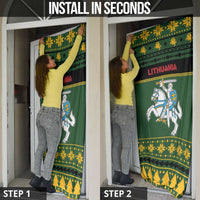 Lithuania Christmas Door Cover Coat Of Arms Linksmu Kaledu - Wonder Print Shop