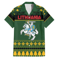Lithuania Christmas Family Matching Mermaid Dress and Hawaiian Shirt Coat Of Arms Linksmu Kaledu - Wonder Print Shop