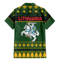 Lithuania Christmas Family Matching Mermaid Dress and Hawaiian Shirt Coat Of Arms Linksmu Kaledu - Wonder Print Shop