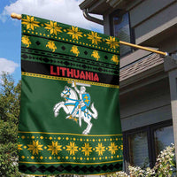 Lithuania Christmas Garden Flag Coat Of Arms Linksmu Kaledu - Wonder Print Shop