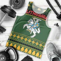 Lithuania Christmas Men Tank Top Coat Of Arms Linksmu Kaledu - Wonder Print Shop