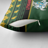 Lithuania Christmas Pillow Cover Coat Of Arms Linksmu Kaledu - Wonder Print Shop