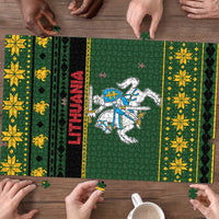 Lithuania Christmas Puzzle Coat Of Arms Linksmu Kaledu - Wonder Print Shop