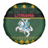 Lithuania Christmas Spare Tire Cover Coat Of Arms Linksmu Kaledu - Wonder Print Shop
