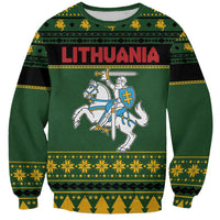 Lithuania Christmas Sweatshirt Coat Of Arms Linksmu Kaledu - Wonder Print Shop