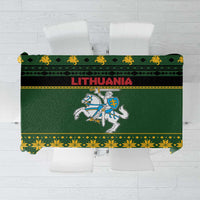 Lithuania Christmas Tablecloth Coat Of Arms Linksmu Kaledu - Wonder Print Shop