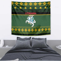 Lithuania Christmas Tapestry Coat Of Arms Linksmu Kaledu - Wonder Print Shop