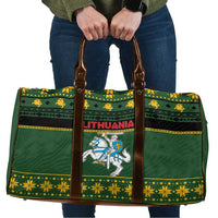 Lithuania Christmas Travel Bag Coat Of Arms Linksmu Kaledu - Wonder Print Shop