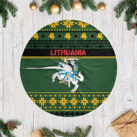 Lithuania Christmas Tree Skirt Coat Of Arms Linksmu Kaledu - Wonder Print Shop