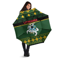 Lithuania Christmas Umbrella Coat Of Arms Linksmu Kaledu - Wonder Print Shop