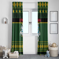 Lithuania Christmas Window Curtain Coat Of Arms Linksmu Kaledu - Wonder Print Shop