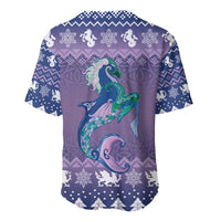 Carmarthenshire Wales Christmas Baseball Jersey Heraldic Sea-Horse Celtic Design - Wonder Print Shop