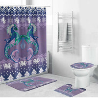 Carmarthenshire Wales Christmas Bathroom Set Heraldic Sea-Horse Celtic Design - Wonder Print Shop