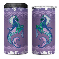 Carmarthenshire Wales Christmas 4 in 1 Can Cooler Tumbler Heraldic Sea-Horse Celtic Design - Wonder Print Shop