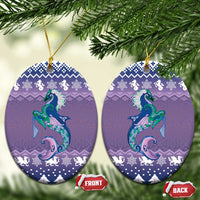 Carmarthenshire Wales Christmas Ceramic Ornament Heraldic Sea-Horse Celtic Design - Wonder Print Shop