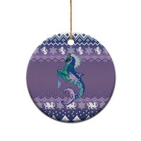 Carmarthenshire Wales Christmas Ceramic Ornament Heraldic Sea-Horse Celtic Design - Wonder Print Shop