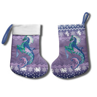 Carmarthenshire Wales Christmas Stocking Heraldic Sea-Horse Celtic Design - Wonder Print Shop