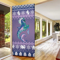 Carmarthenshire Wales Christmas Door Cover Heraldic Sea-Horse Celtic Design - Wonder Print Shop