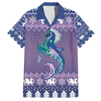 Carmarthenshire Wales Christmas Hawaiian Shirt Heraldic Sea-Horse Celtic Design - Wonder Print Shop