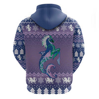Carmarthenshire Wales Christmas Hoodie Heraldic Sea-Horse Celtic Design - Wonder Print Shop